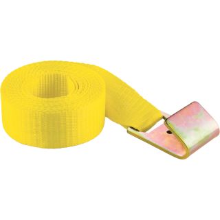 SmartStraps Winch Strap with Flat Hook — 20ft.L x 2in.W, 5000-Lb. Capacity, Yellow, Model# 281  Winch Style Tie Down Straps