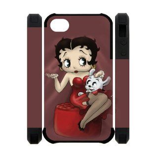 Best known Anime Cartoon Betty Boop Cover Case for iPhone 4 4S Durable Designed Hard Plastic Protective Case Cell Phones & Accessories