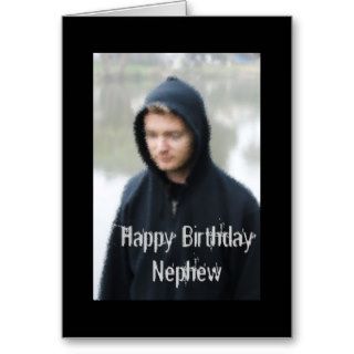 Happy Birthday, Nephew, guy in hoodie Card