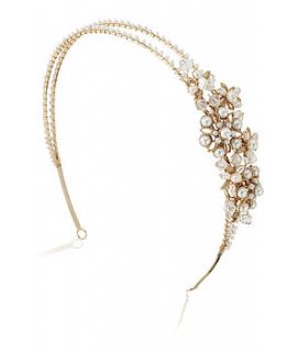 pearl and bead side tiara by vintage styler