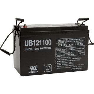 UPG Sealed Lead-Acid Battery — AGM-type, 12V, 110 Amps, Model# UB 121100  Automotive Batteries