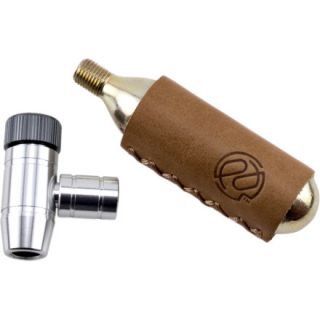 Portland Design Works Shiny Object CO2 Inflator with Leather Sleeve and Cartridge