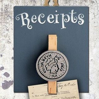 rather retro receipts peg by angelic hen