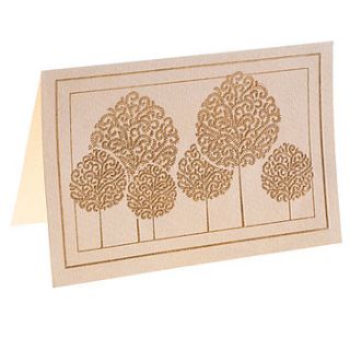 pack of gilt tree cards by paper haveli