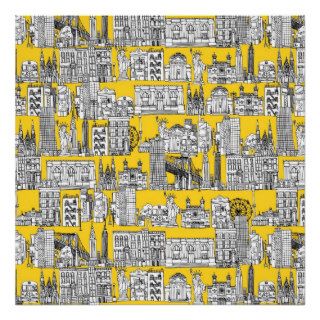 New York / yellow Print