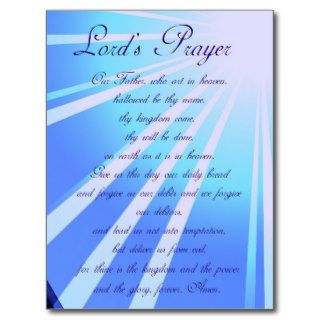 Lord's Prayer Design Postcard
