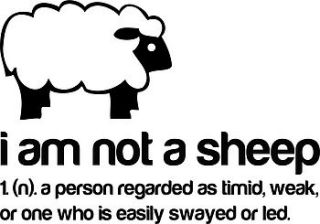 i am not a sheep wall sticker by spin collective