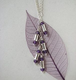 handmade cascade silver and amethyst necklace by louise mary designs