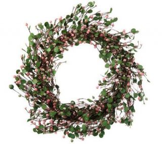 22 inch Boxwood and Berry Grapevine base Wreath By Valerie —