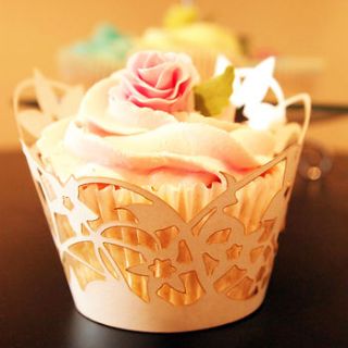 enchanted laser cut cupcake wraps pack by intricate home