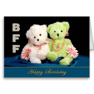 BFF   BIRTHDAY   FRIENDS FOREVER GREETING CARDS