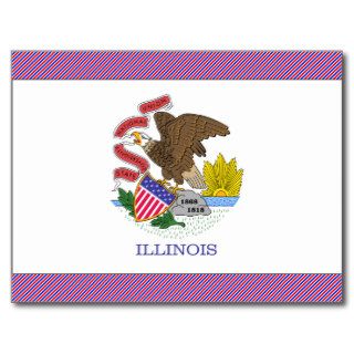 Illinois Flag Post Cards