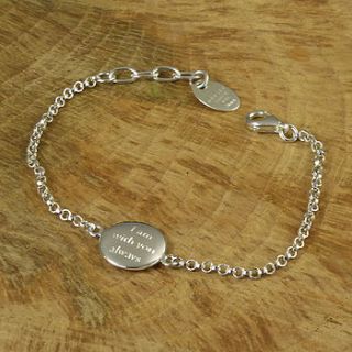 silver personalised chain bracelet by hersey silversmiths