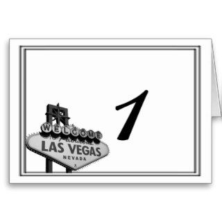Las Vegas Destination Wedding Table Number card
