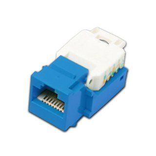 Keystone Jack   Tool less, CAT6, Blue   Electrical Multi Outlets  