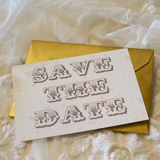 10 x save the date mini postcards & envelopes by bedcrumb