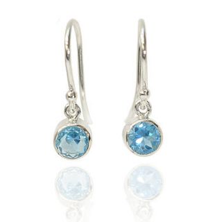 sterling silver birthstone earrings by lilia nash jewellery