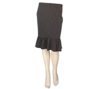M by Marc Bouwer Ponte Knit Flounce Skirt —
