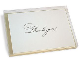 letterpress thank you cards boxset by blush
