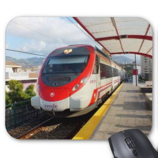 Renfe train at Los Boliches station, Costa del Sol Mouse Pads
