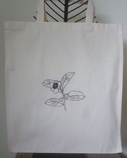 tea plant botanical art tote bag by thread squirrel