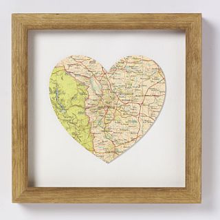 sheffield map heart print by bombus off the peg