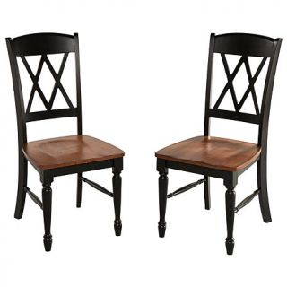 Home Styles Monarch Chair Pair   Black/Oak