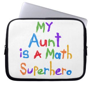 My Aunt Math Superhero T shirts and Gifts Laptop Sleeve