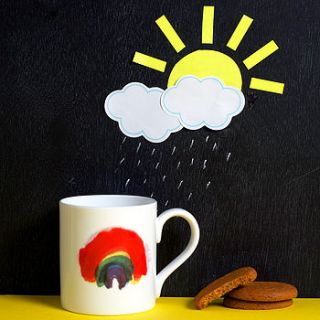 'chase the rainbow' fine bone china mug by blank inside