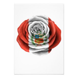 Peruvian Rose Flag Custom Invite