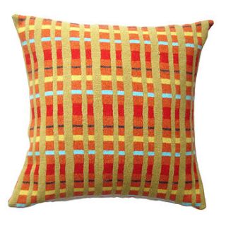 paprika knitted lambswool cushion by gabrielle vary knitwear