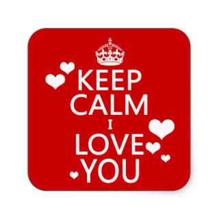 Keep Calm I Love You   all colors Stickers