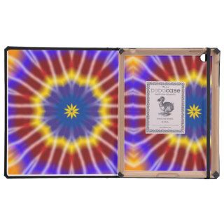 Rainbow Tie Dye Tile 214 iPad Folio Case