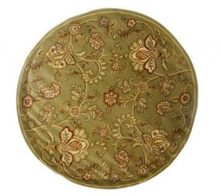 Linda Dano Exploded Floral Scroll 511 Round Rug —