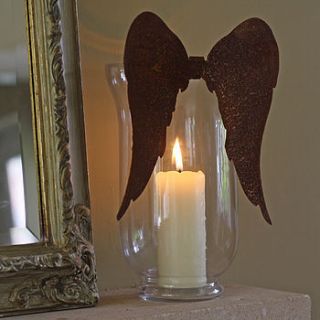 rusty angel wings for vase by the wedding of my dreams