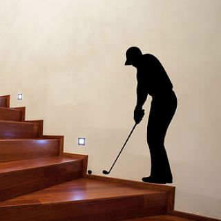 golfer wall sticker by wall decals uk by gem designs