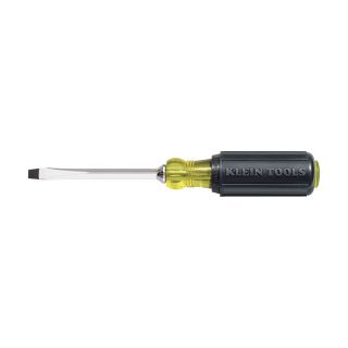 Klein Tools Slotted Screwdriver — 4in. Shank, 1/4in. Tip, Model# 600-4
