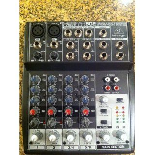 Behringer Xenyx 802 Premium 8 Input 2 Bus Mixer with Xenyx Mic Preamps and British EQs Musical Instruments