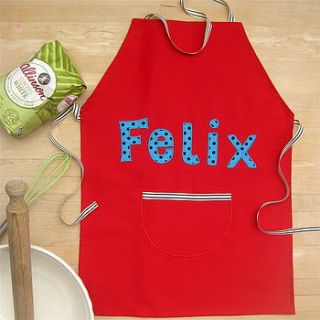 personalised boy's apron by zozos