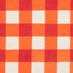 Country Living Hand woven Orange High Kite Wool Rug (3'6 x 5'6) Surya 3x5   4x6 Rugs