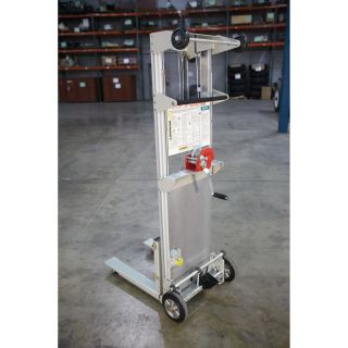 Roughneck Hand Winch Stacker — 500-Lb. Capacity  Hand Winch Load Lifts