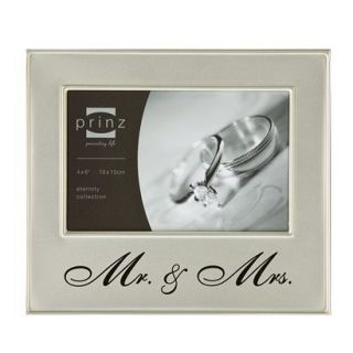 Endless Love Mr & Mrs Metal Frame   Silver 4x6