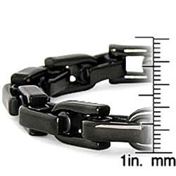 Black plated Stainless Steel Link Bracelet West Coast Jewelry Men's Bracelets