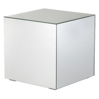 Mirrored Cube Living Room Accent Side/End Table