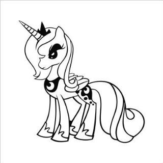 My Little Pony Friendship is Magic Princess Luna Nightmare Moon Sticker Decal 5.50" Black 