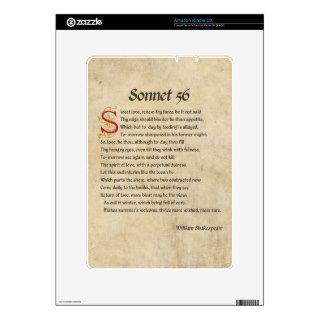 Shakespeare Sonnet 56 Parchment Decals For The Kindle DX