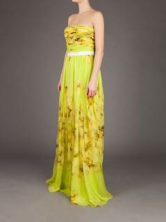 Giambattista Valli Floral Strapless Maxi Dress