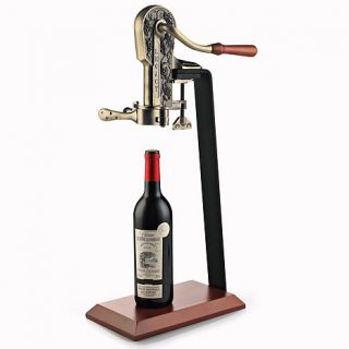 Wine Enthusiast Legacy Corkscrew with Birch Stand   Antique Bronze