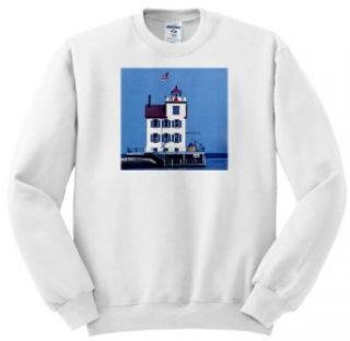 Sandy Mertens Ohio   Lorain Lighthouse in Lorain Looking Over Lake Erie   Sweatshirts Clothing