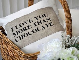 'i love you more than' cushion by iredale towers